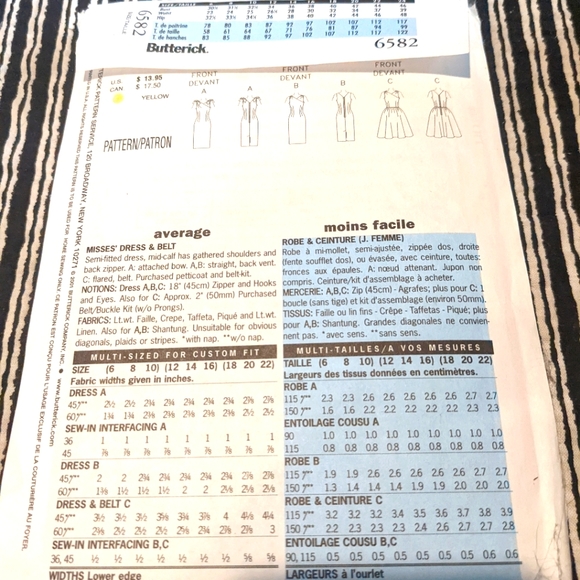 Butterick 6582 size 18,20,22 retro inspired '60 pattern only - Picture 2 of 3